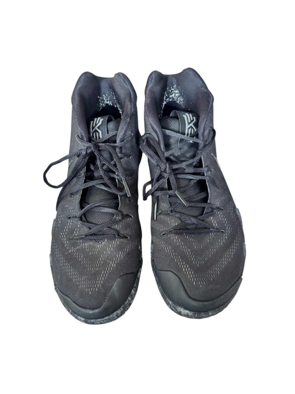 Nike Kyrie Blackout Basketball Shoes Men’s 12 Triple Black Athletic Sneakers - Picture 2 of 8